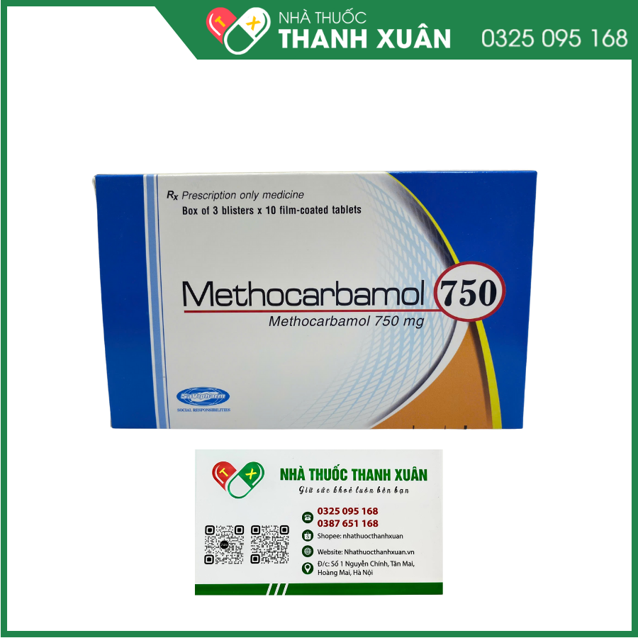 Methocarbamol 750 điều trị bệnh cơ xương cấp